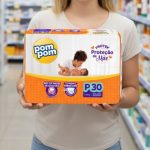 Fralda Pom Pom Protek Proteção de Mãe Jumbo P 30 Unidades