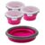 Conjunto de Pote Silicone Retrátil Redondo Pequeno Pink 3 Peças – La Cuisine