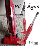 Aspirador de Pó e Água Portátil e Vertical Philco – Filtro HEPA 1250W PAS3200 Vermelho