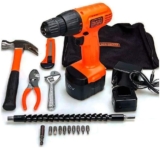 Parafusadeira/Furadeira 12V com 15 Peças e Bolsa, Black+Decker