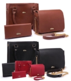 Bolsa Feminina Kit 3 Peças Quadrada Baú e Carteira Babu
