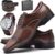 Kit Sapato Social Verniz Com Relógio Cinto Carteira MasculinoZARU R807DB / 2 Cores