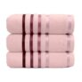 Kit Com 3 Toalhas De Banho Cor De Rosa 70cm X 130cm Mônaco