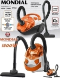 Aspirador de Pó Mondial Filtro HEPA 1500W – Hepa Turbo 2000 Laranja e Branco
