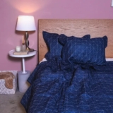 Colcha Queen Dots Azul 260×240 cm, Têxtil, Etna