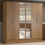 Guarda-roupa Casal Madesa Vip Plus 6 Portas Batentes com Espelho
