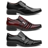 Kit 3 Pares Sapato Social Masculino Veniz