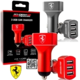 Carregador Veicular Ferrari 3 Entradas USB – 2 Cores