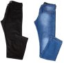 Kit com Duas Calças Masculinas Jeans e Sarja Coloridas com Lycra – Preta