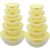 Conjunto de Potes de Vidros Redondos Com Tampa Plástica Amarelo 10 Peças – Bon Gourmet