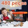 Caixa Pro Blocos de Montar, 480 peças, Mega Construx, Mattel