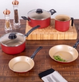 Jogo De Panelas 5 peças Turim Vermelho Tramontina