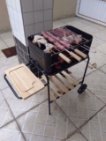 Churrasqueira à Carvão Mor Califórnia Desmontável – com Grelha e 3 Espetos