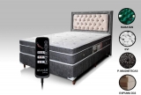 Colchão Magnético SLIM Com Massageador Queen + Box Bipartida + Cabeceira