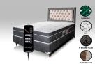 Colchão Magnético SLIM Com Massageador Queen + Box Bipartida + Cabeceira