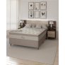 Cama Box Casal + Colchão Casal Biflex Ibiza com Euro Pillow One Side e Molas Superlastic 66x138x188cm – Bege/Palha