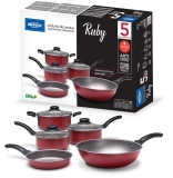 Conjunto de Panela 5 Peças Ruby Vermelha Brinox
