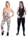 Macacao Bojo Estampado Fitness Feminino Costas Abertas Cruzadas Fit