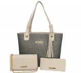 Kit com Bolsa Feminina Sacola, Bolsa Correntinha, Carteira e Necessaire – Victor Valencia