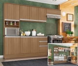 Cozinha Completa Poliman Móveis Paris – com Balcão Nicho para Forno ou Micro-ondas