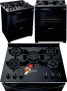 Fogão Brastemp 5 Bocas preto com mesa de vidro e turbo chama – BFS5VCE – BIVOLT