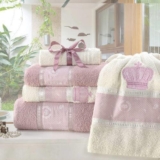 Jogo de Banho Nobre Bia Enxovais Rosa Tecido