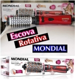 Escova Rotativa Mondial, Tourmaline Infinity Íon, 127V, 1000W, Vermelho – ER-03