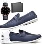 Kit Mocassim Sapatilha Casual Com Organizador, Carteira e Relógio King Masculino DUBUY 3000/3002DB