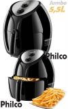 Fritadeira Elétrica Sem Óleo/Air Fryer Philco – Air Fry Jumbo Preta 5,5L com Timer 110V
