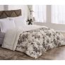 Coberdrom Casal Queen Winter Sherpa 01 Peça Floral Tabaco