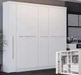 Guarda-roupa Casal com Espelho 6 Portas 3 Gavetas – Kappesberg Dakota