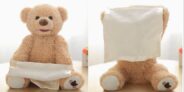 Urso Pelúcia Peek A Boo Esconde-Esconde 30cm Teddy Bear Animated Stuffed Animal Plush KS-002