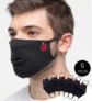 Kit De Máscaras De Proteção Flamengo Ergonômica Laváveis – 6 Unid – Preto