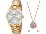 Relógio Feminino Mondaine Analógico – 53918LPMGDE2K Dourado com Acessórios