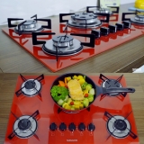 Cooktop 5 Bocas Suggar Vermelho Gás GLP – Tripla-Chama FG5305VM