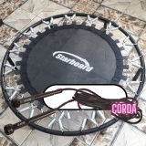 Mini Cama Elástica Sport & Camping Board 1064 – Preta + Corda de Pular Acte Sports – Preta