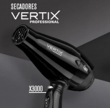 Secador de cabelo profissional Vertix X3000 ION – 2000W/127V, Vertix, Preto