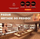 PAGUE METADE DO PEDIDO Comprando Acima de R$ 149,90 + Frete Grátis Acima de R$ 99 + Cupom 10% Extra