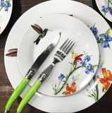 Aparelho de Jantar 20 Peças de Porcelana Beija-Flor Lyor Branco Único