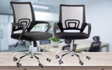 Cadeira de escritório Giratória Com Base Cromada – Preta – Mb-6010