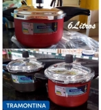 Panela de Pressão, Vancouver, Vermelha, 6L, Tramontina