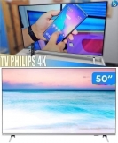 Smart TV LED 50” Philips 50PUG6654/78 Ultra HD 4k, Design sem Bordas HDR10+ Dolby Vision Dolby Atmos Bluetooth 3 HDMI 2 USB 60 HZ – Prata