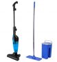 Aspirador Vertical 600 127v + Mop Flat Cinza e Azul – Fun Clean