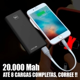 Power Bank 20.000 Mah Slim Pro, I2Go, Probat008, Preto
