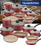 Jogo De Panelas 9 Peças Turim Vermelho Tramontina