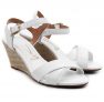 Sandália Anabela Vizzano Tiras Cruzadas Feminina – Branco