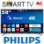 Smart TV LED 58″ 4K Philips 58PUG6654/78 com HDR, Dolby Vision, Dolby Atmos, Wi-Fi, Quad Core, Bluetooth, Entradas HDMI e USB