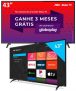 Smart TV AOC Roku LED 43” 43S5195/78 com Wi-fi, FullHD, Controle Remoto com atalhos, Roku Mobile, Miracast, Entradas HDMI e USB