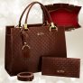 Kit Bolsa e Carteira Feminina Alça Dupla Ombro e Transversal – Selten