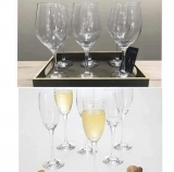 Kit Jogo de Taças 490ml + Jogo de Taças – para Champanhe 180ml 12 Peças